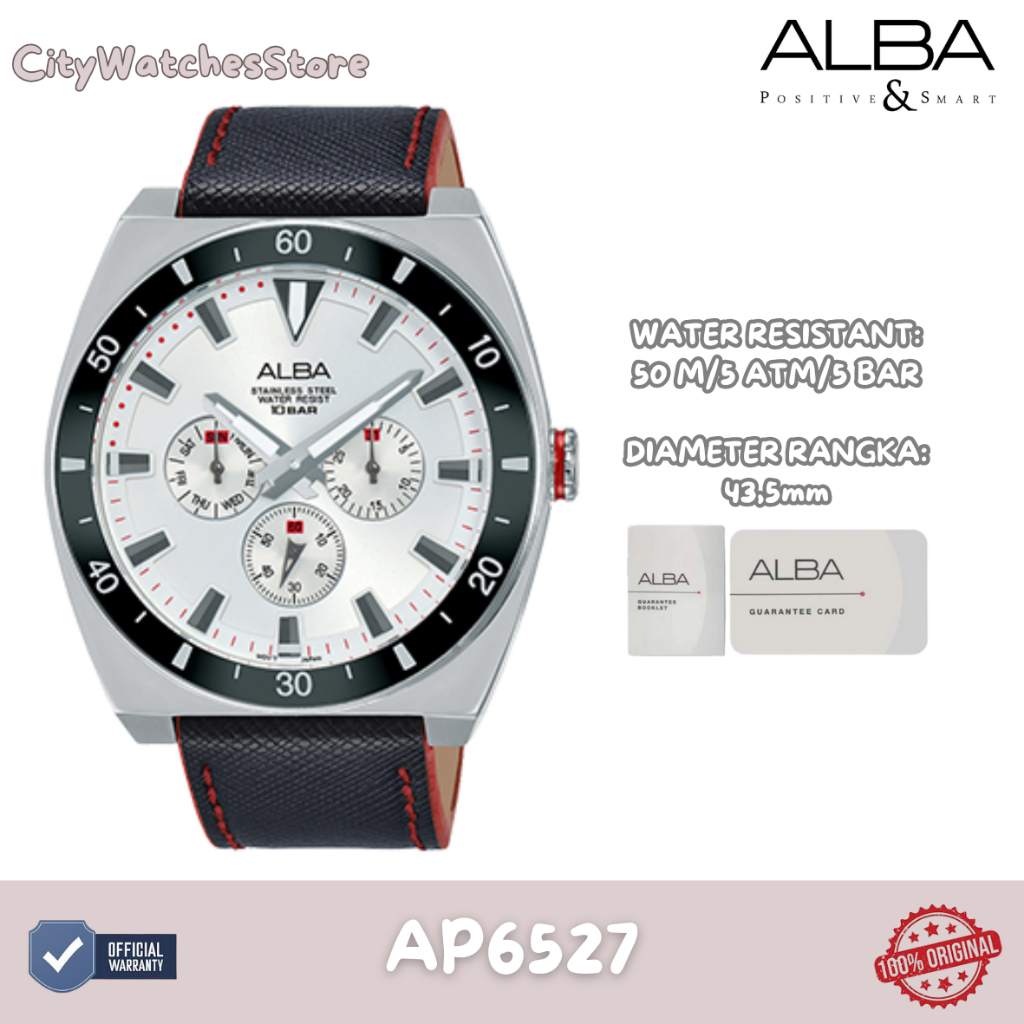 10.10 SALE | Jam Tangan Pria Analog Original Alba Tali Rantai Stainless Steel Anti Air Anti Karat Or