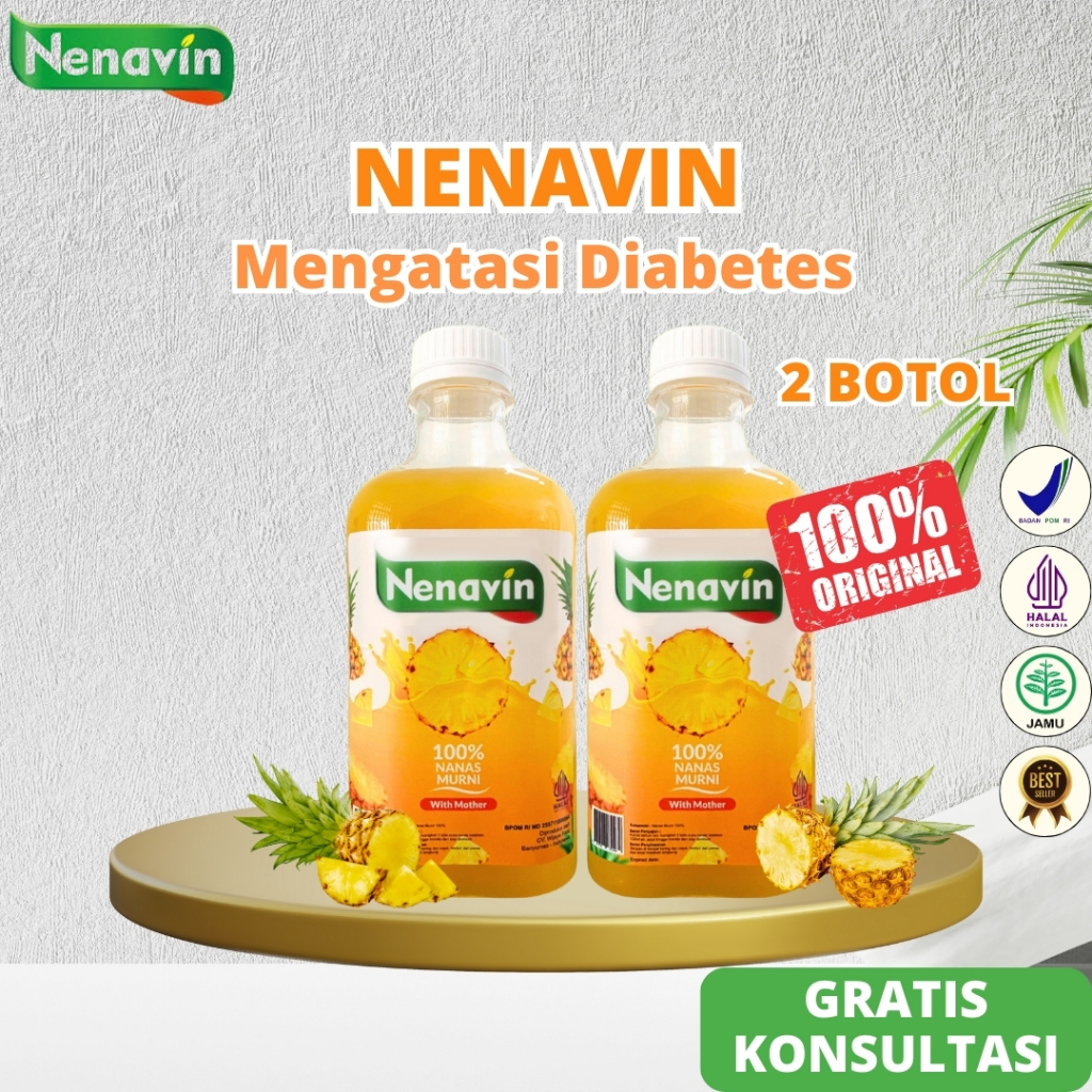 

Nenavin Cuka Nanas Mengatasi Diabetes Mengontrol Kadar Gula Darah Menjaga Kesehatan Kulit - 2 Botol