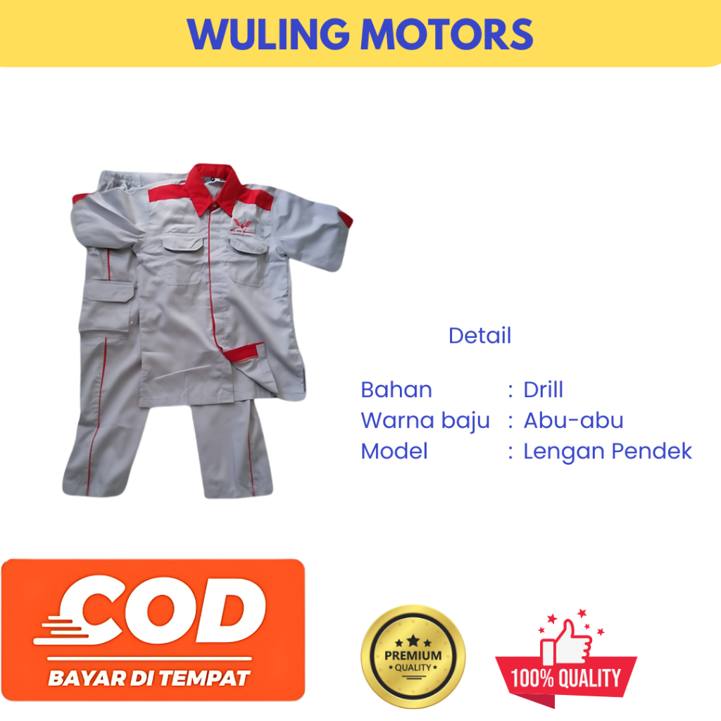 Mekanik Wuling Motors | Baju Celana Wuling Motors | Mekanik Baju