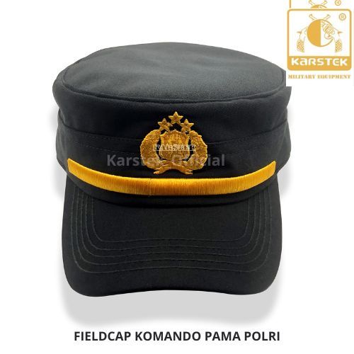FIELDCAP KOMANDO PAMA POLRI TOPI POLISI KARSTEK