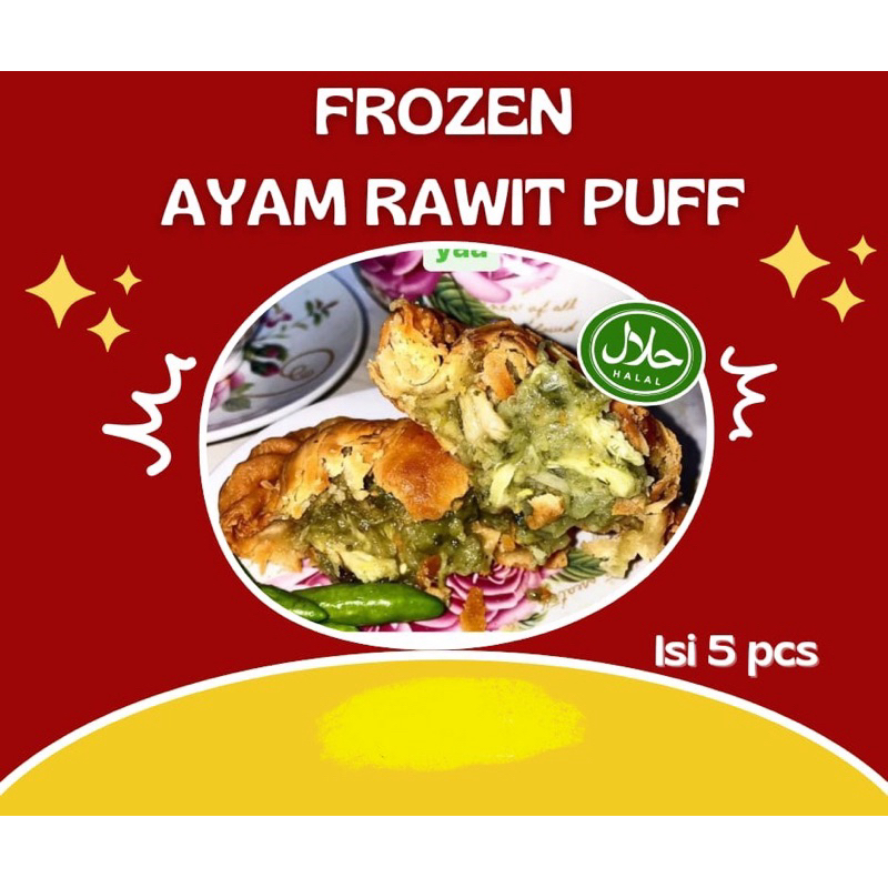 

Frozen currypuff / karipap / pastel pastry isian ayam cabe ijo (isi 5 pcs)