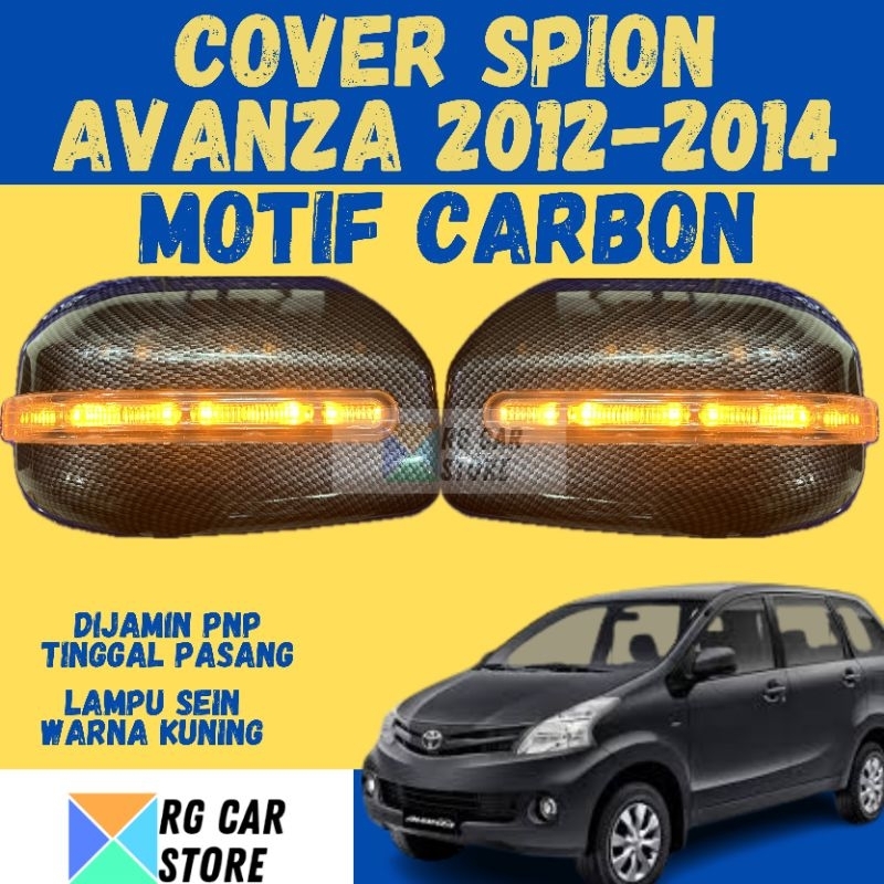 Cover Spion Avanza 2012-2014 Carbon Kanan Kiri Berkualitas