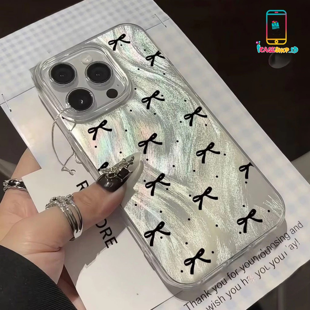 SS968 SOFTCASE CASE POLAKADOT BLACK RIBBON UNTUK SAMSUNG A03 A03S A04 A04E A04S A05 A05S A06 A10 A10