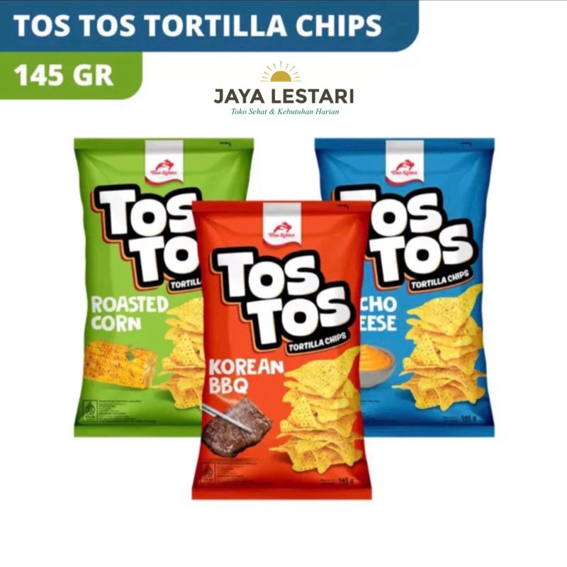 

Tos Tos Tortilla Chips (145g) (3 Varian Rasa)