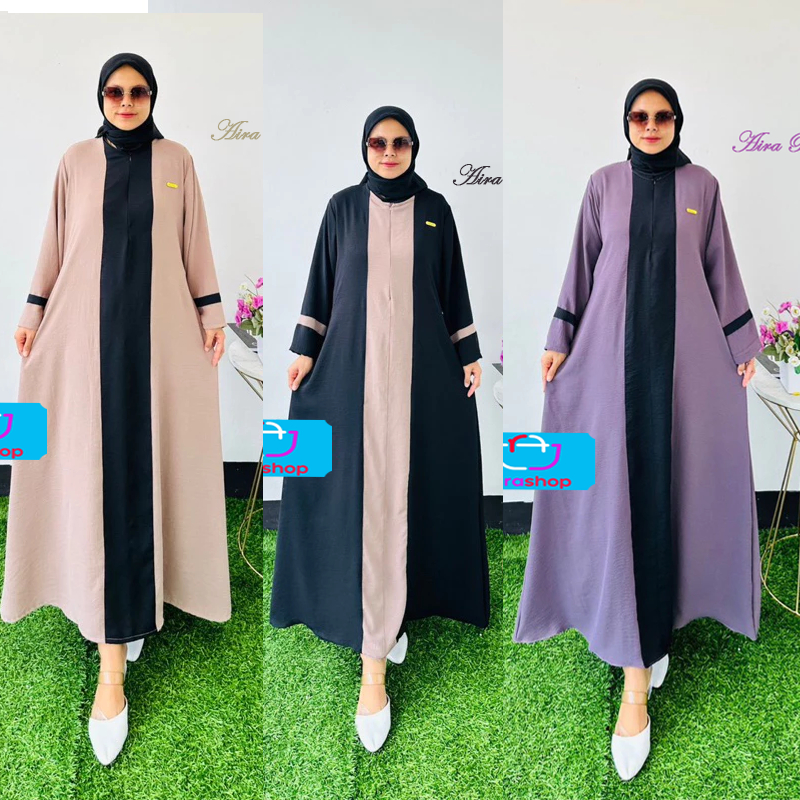 ABAYA AIRA MAXY // GAMIS SYAR'I CRINCLE AIRFLOW // LD 120 // GAMIS TURKI ABAYA ARAB