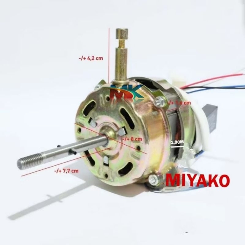 Dinamo Kipas Angin Dinding Motor As Pendek Stand Fan Miyako 16Inch 7116