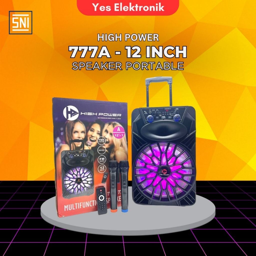 Speaker Portable Wireless High Power 777A - 12 inch Bluetooth