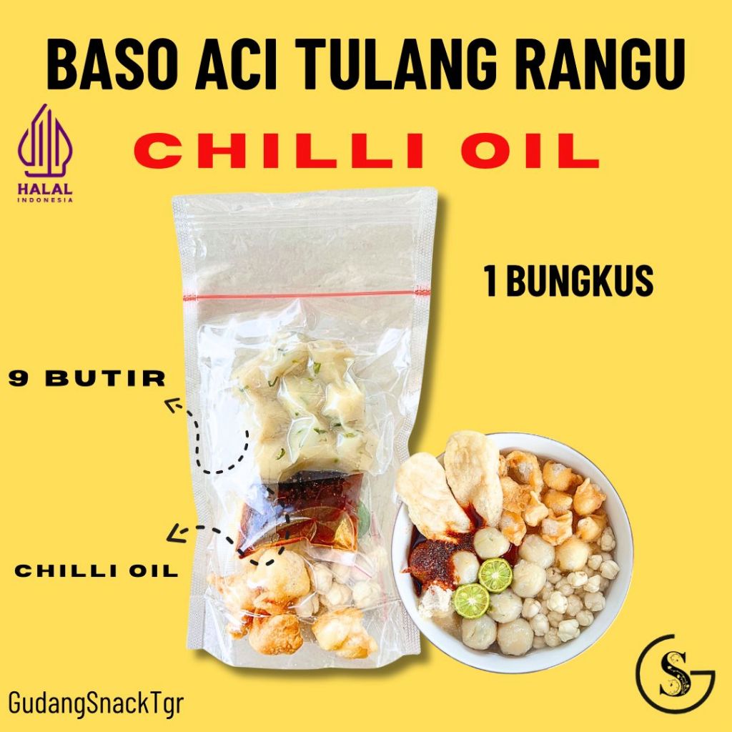 

[CHILLI OIL] 1 BUNGKUS BASO ACI TULANG RANGU CHILLI OIL HOTPOT INSTAN