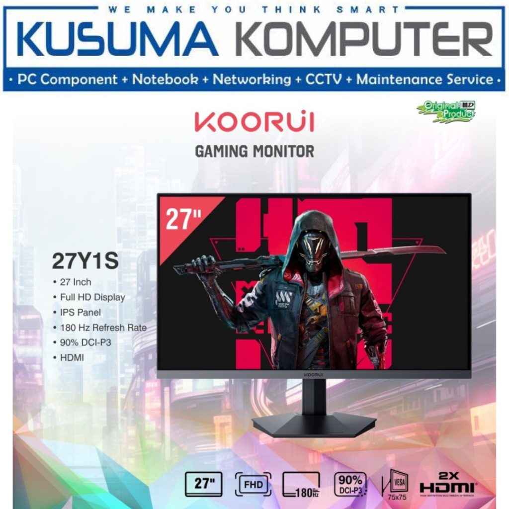 KOORUI 27Y1S 27" FHD IPS 180Hz HDR10 Gaming Monitor