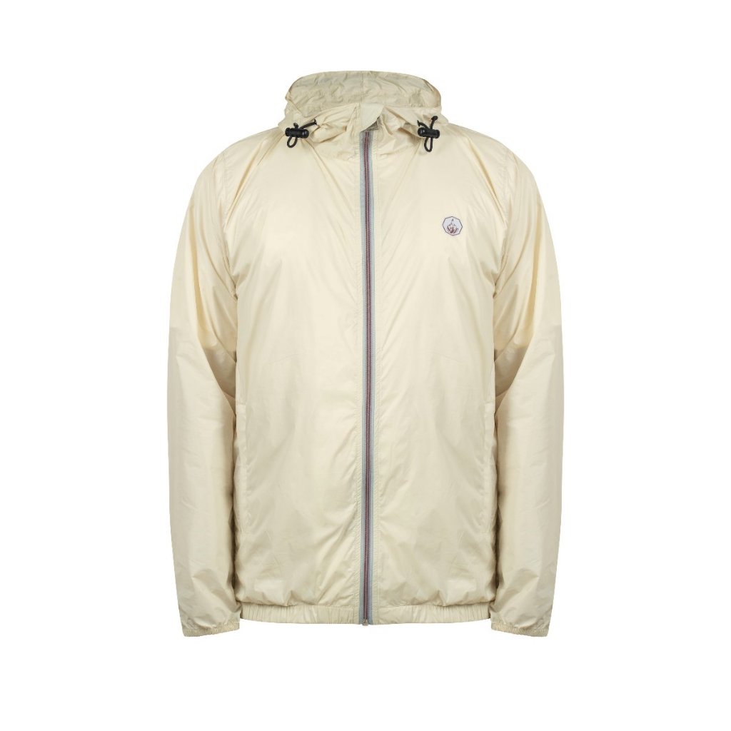 Prung Aludra Jaket Waterproof Sport Jacket Nylon Jaket Olahraga Warna Putih Tulang