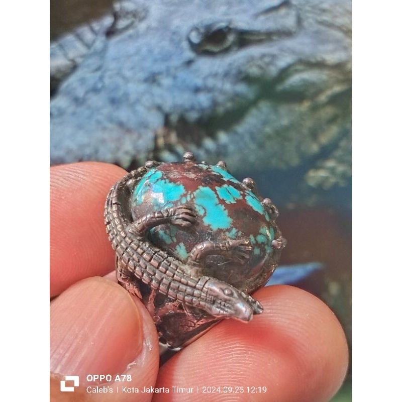 The crocodile turquoise pirus Persia urat merah pirus blue royal Persia blue royal perak handmade uk