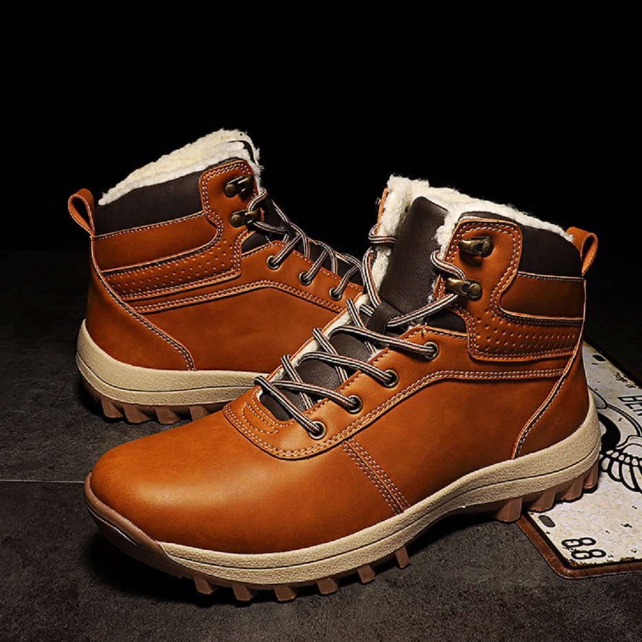 DISKON AKHIR BULAN Import Touring Mendaki Non Slip Sepatu Pria Musim Dingin Winter Snow Boots Tinggi