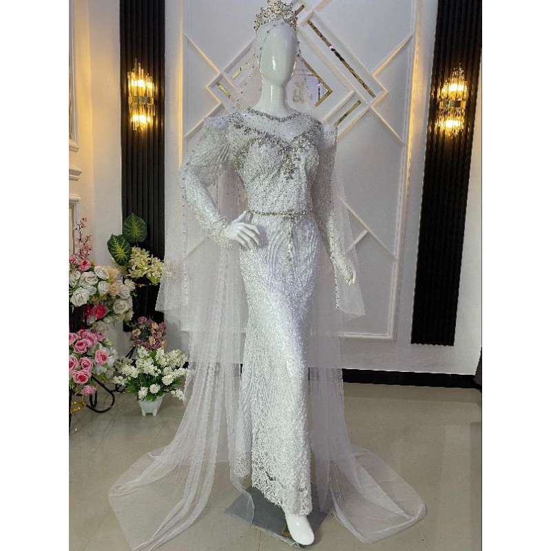 SLIM PUTIH GAUN PENGANTIN