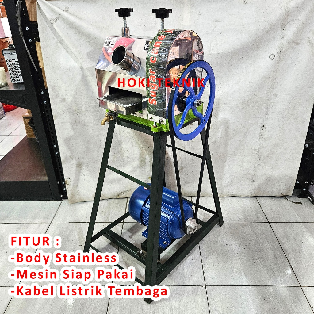 Mesin Giling Peras Tebu Dinamo Listrik Siap Pakai