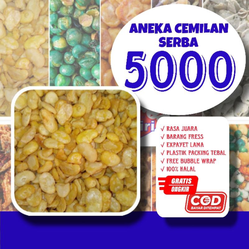 

kacang koro kupas serba 5000/koro kupas/snack serba 5000/cemilan serba 5000/snack serba 5K