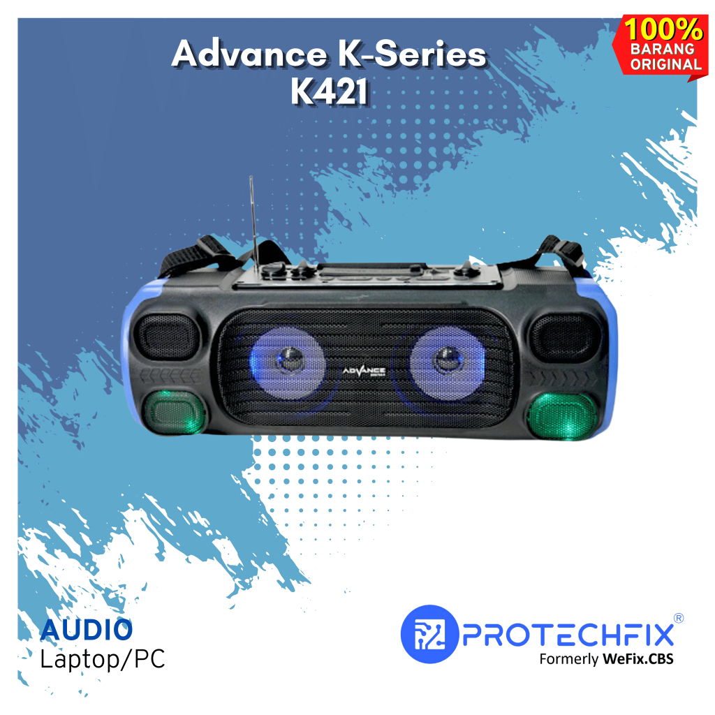 Advance Speaker BLUETOOTH K421 + FREE MIC Garansi 1 Tahun