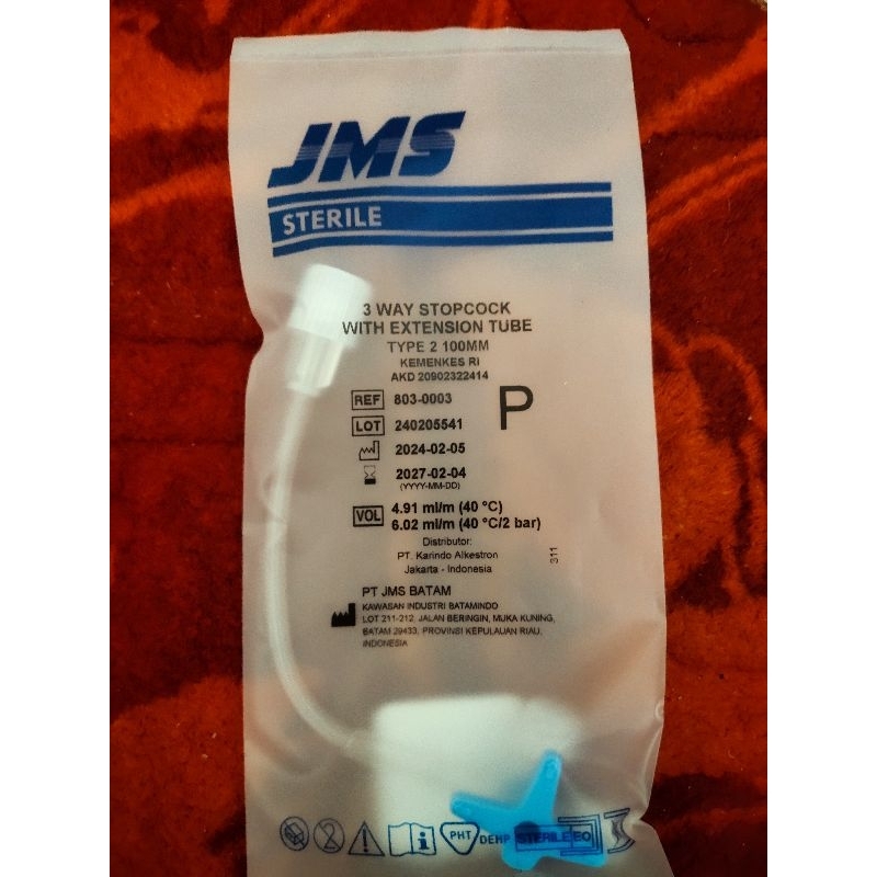 3Way Stopcock With Tube 10cm "JMS"