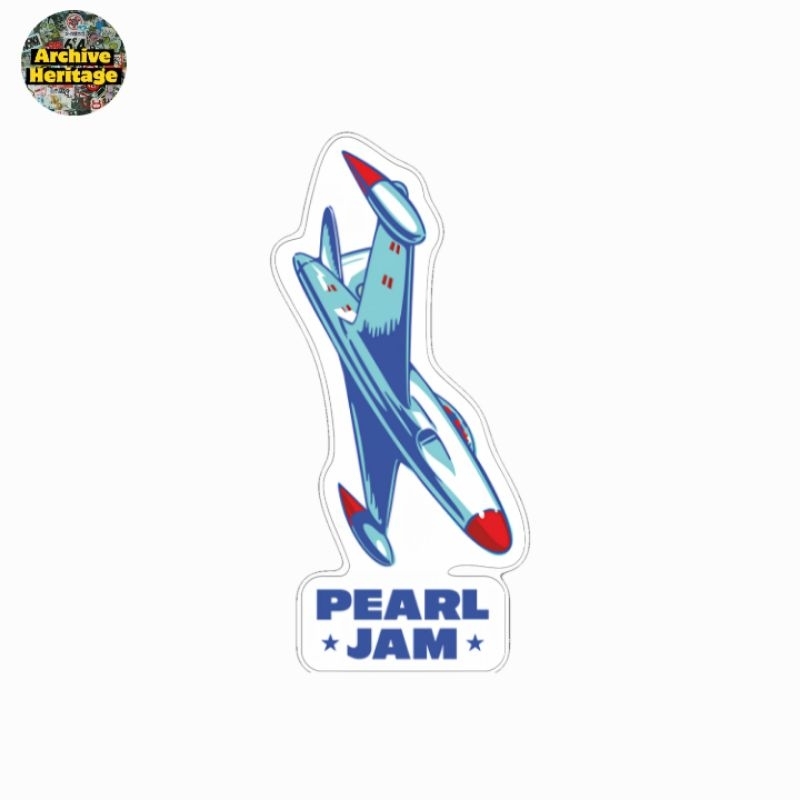 

sticker band Pearl Jam airplane band rock stiker