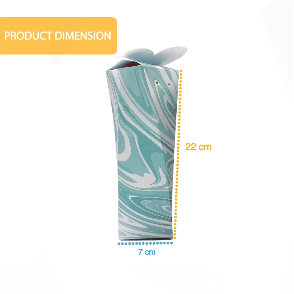 

(10pcs) papillon box botol souvenir box kemasan botol ukuran 7x7x22cm edisi marble