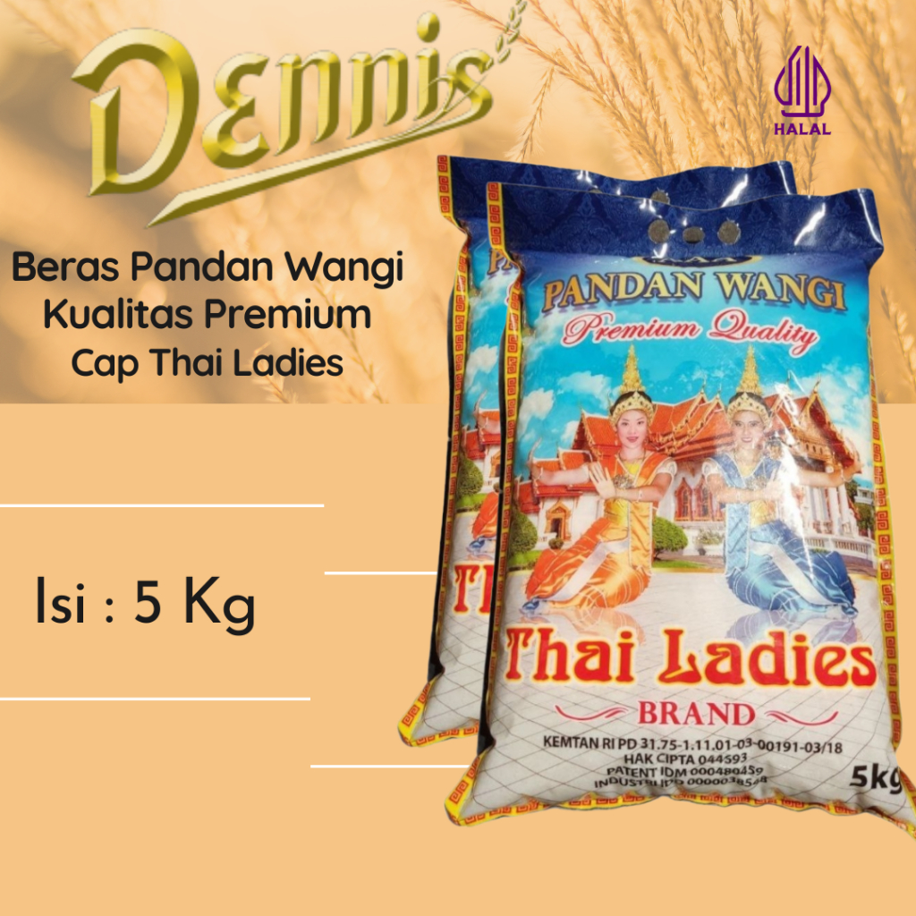 

Beras Premium Pandan Wangi Cap Thai Ladies - 5 Kg