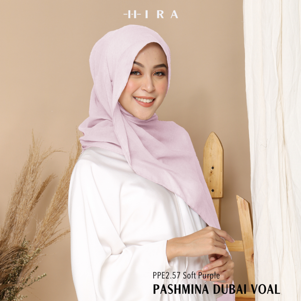HIRA - Hijabwanitacantik - Pashmina Dubai Voal Soft Purple | Hijab Pashmina| Jilbab Pashmina