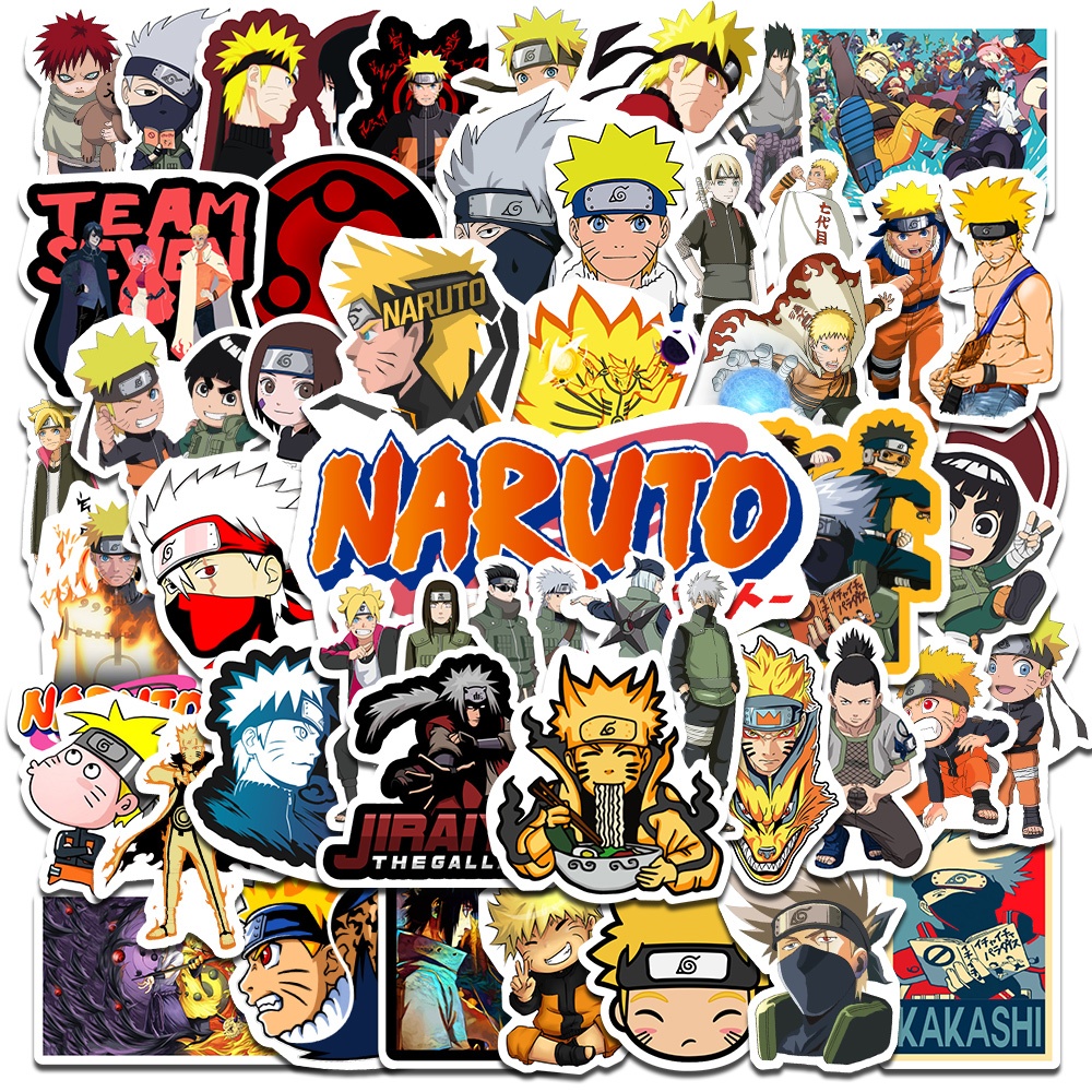 

[50PCS] Stiker Jepang Anime Naruto Sasuke Stiker kartun Decal Kartu Album Custom Vinyl Anti Air- Sticker Aesthetic Buku Journal Koper Casing HP Tablet Laptop Helm Motor Botol