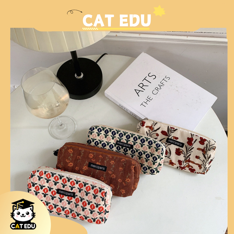 

KOTAK PENSIL Corduroy Tempayt Pensil Pencil Case Korean Style Stationery