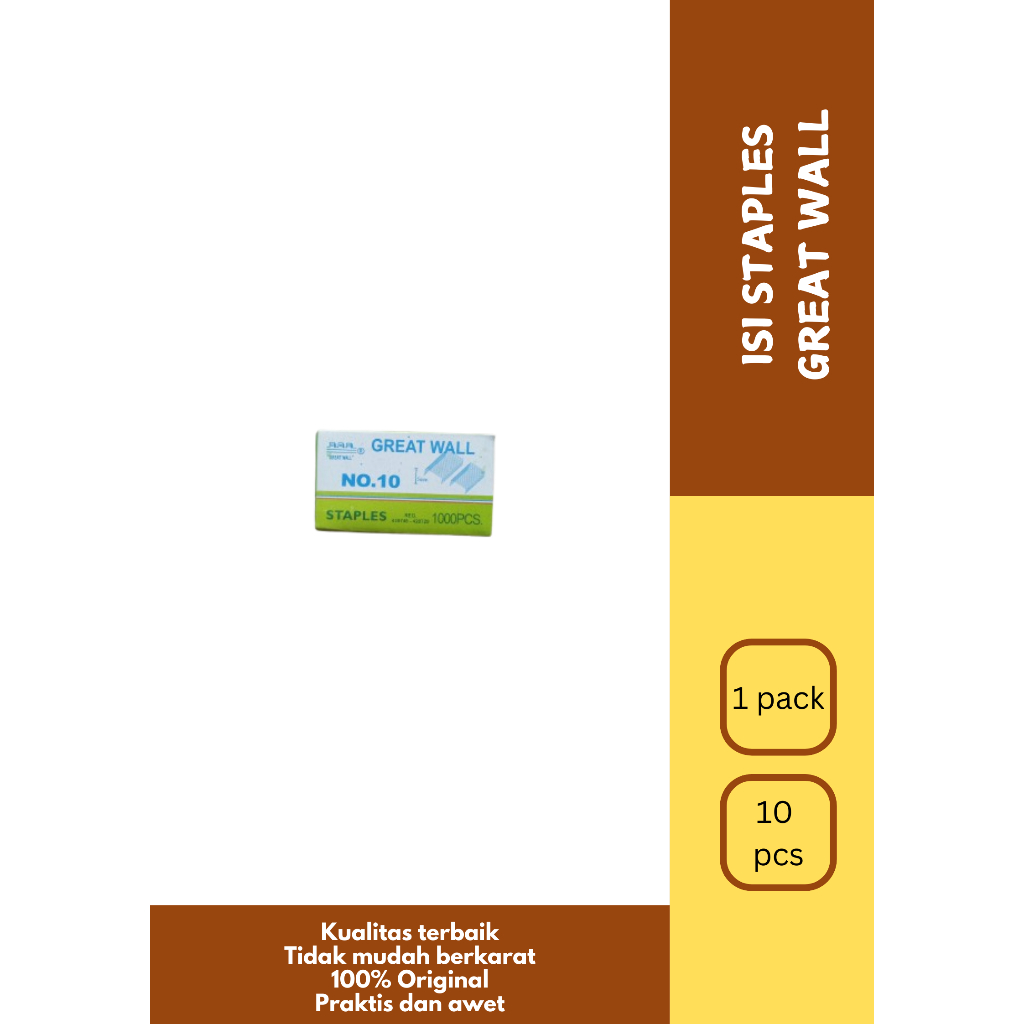 

Isi Staples Kantor Greatwall 1 Pack Original