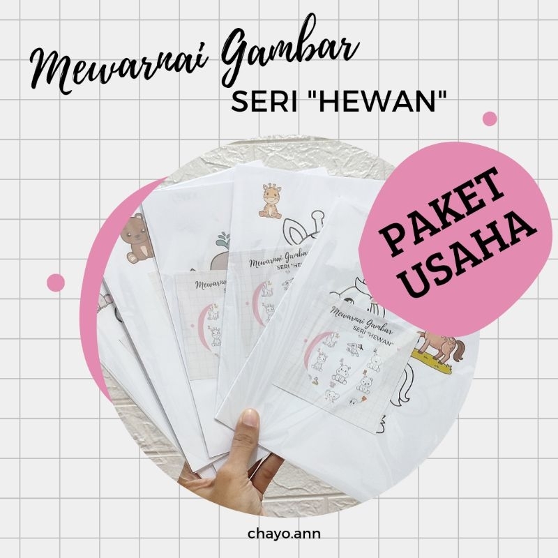 

(PAKET USAHA) Mewarnai Gambar "Seri Hewan