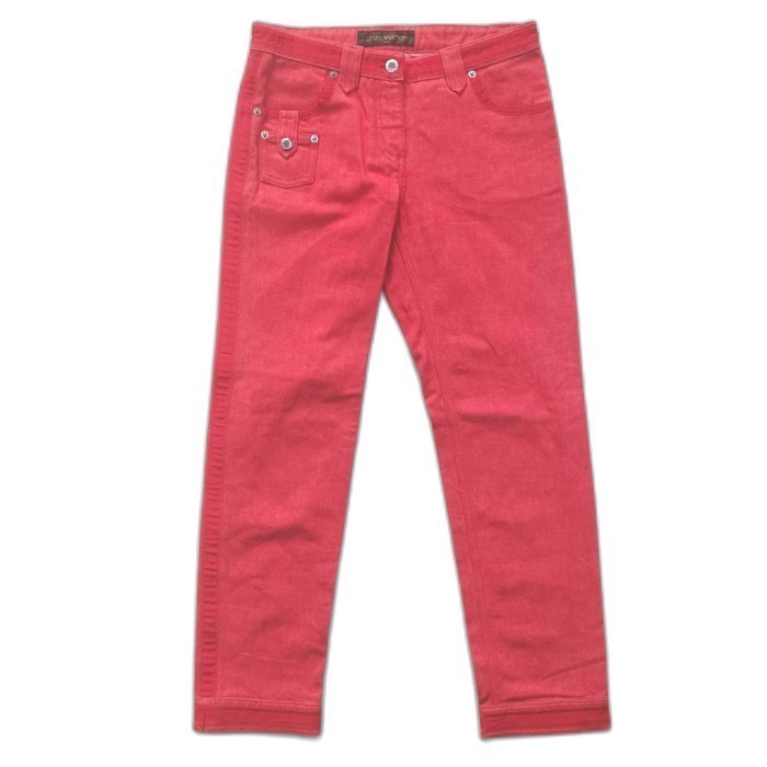 celana L0ls vuitton red denim pant original women casual