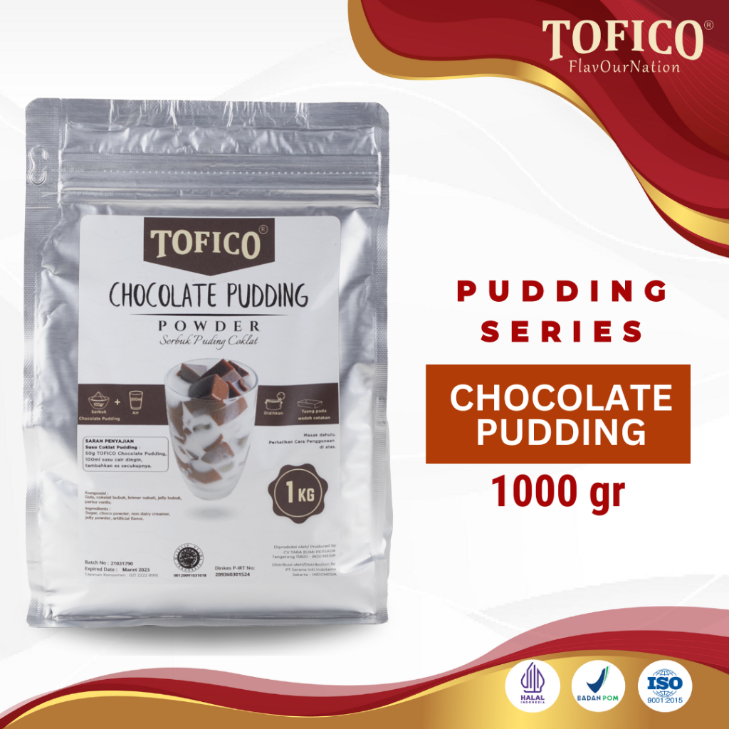 

Chocolate Pudding Powder Tofico /Bubuk Pudding Rasa Coklat /Tofico Syrup Official