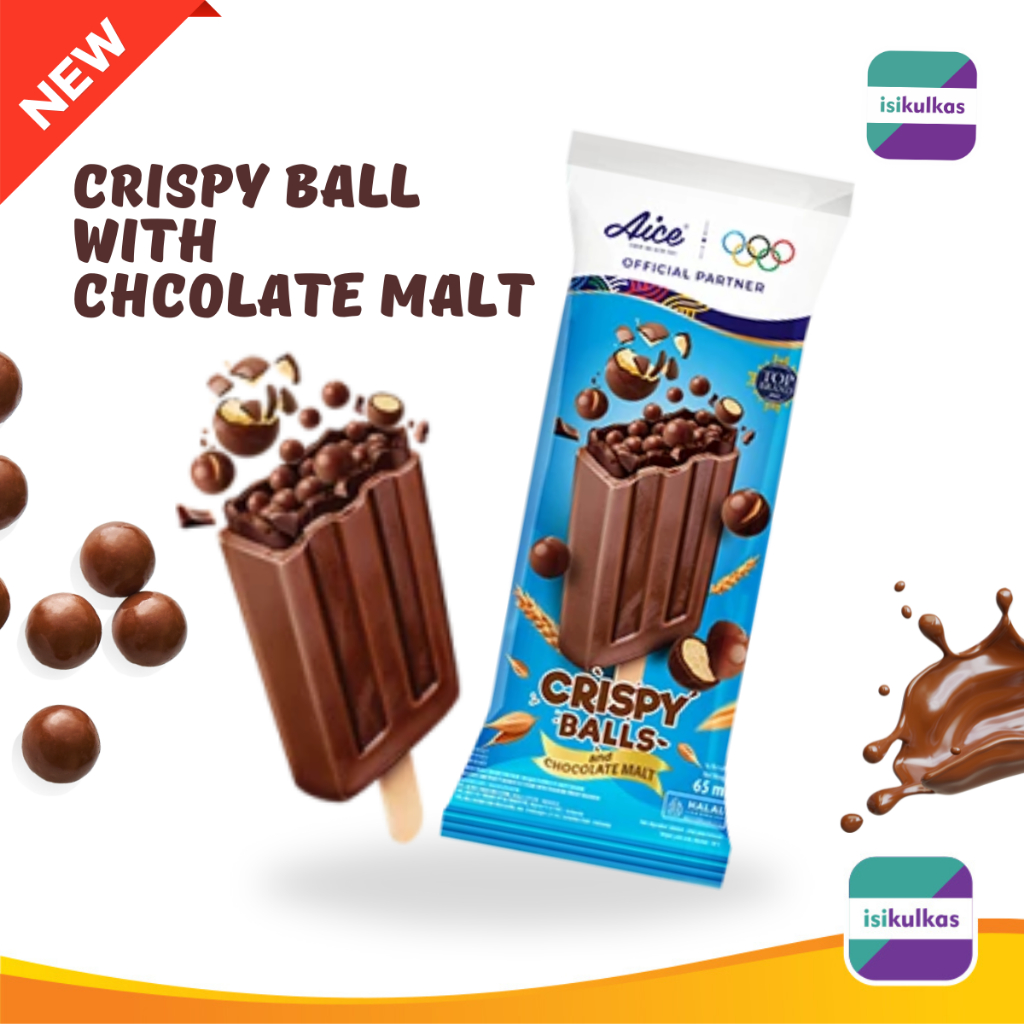 

Aice Crispy Balls with Chocolate Malt | Aice Es Krim Crispy balls