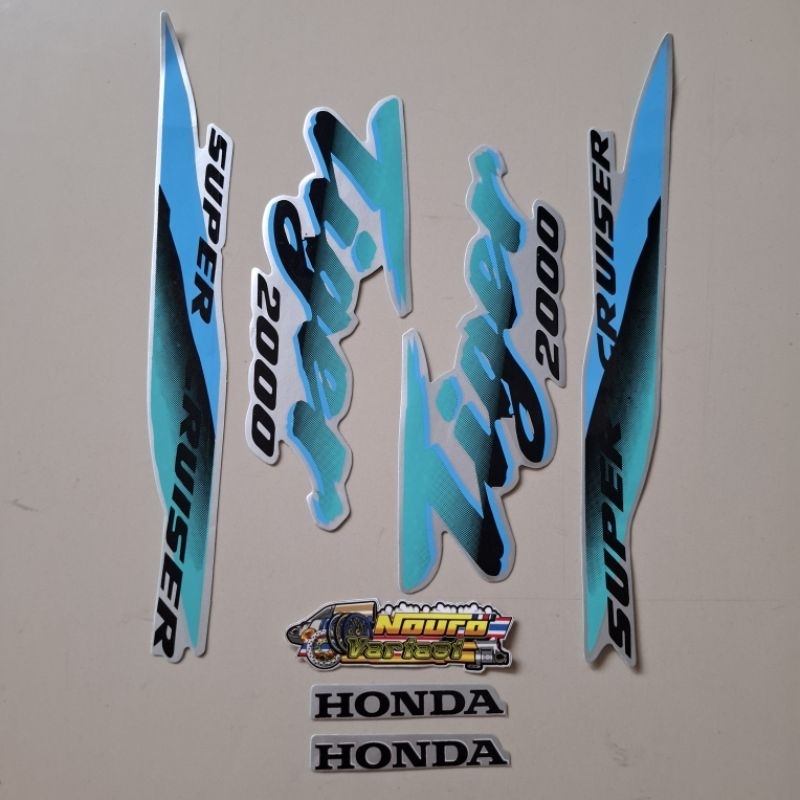 striping honda tiger 2000 kualitas biru silver termurah