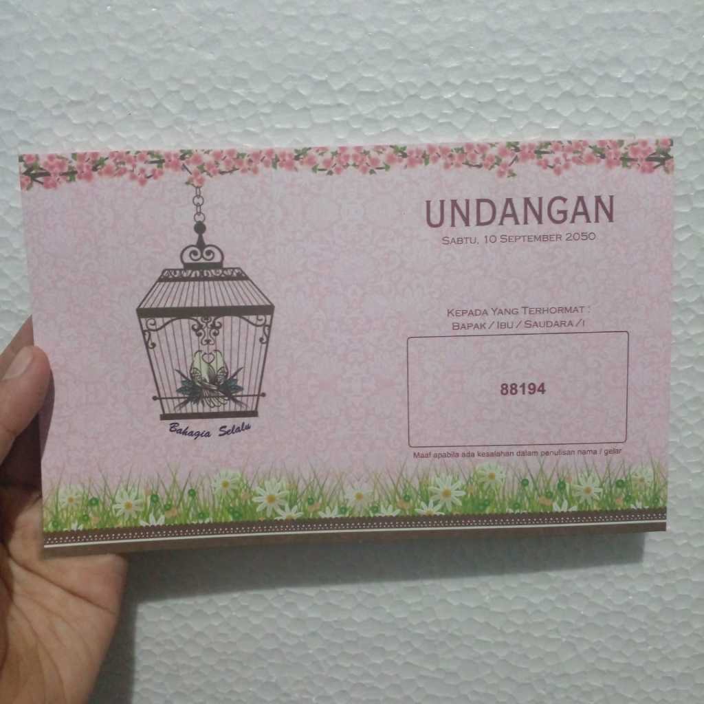 print UNDANGAN NIKAH ERBA 88194 PERNIKAHAN SUNAT SUNATAN KHITAN KHITANAN FREE PLASTIK, FOTO DESIGN