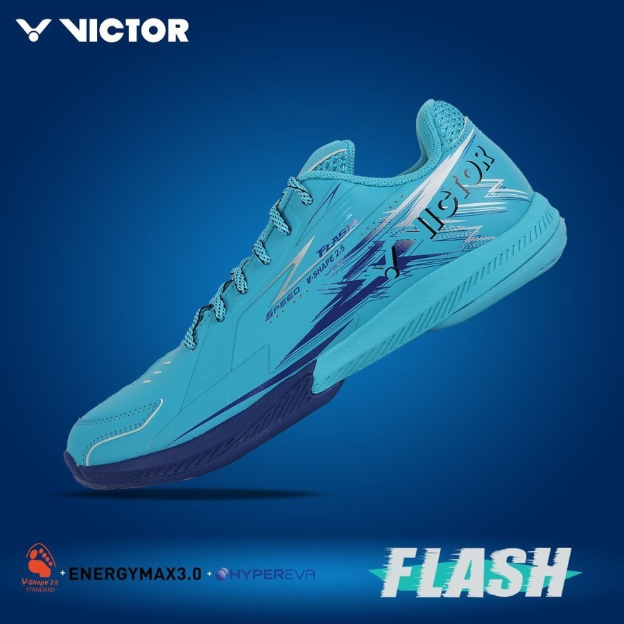SALE CLEARANCE Sepatu Badminton Victor Flash M (Blue Light)