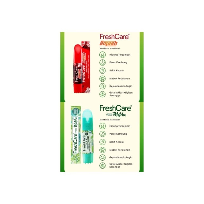 FreshCare Smash Double Inhaler + Roll on | FreshCare Smash Matcha | Fresh Care