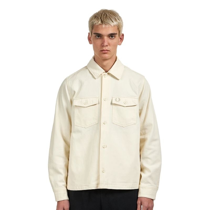 Fred Perry Bedford Cord Overshirt Ecru Original