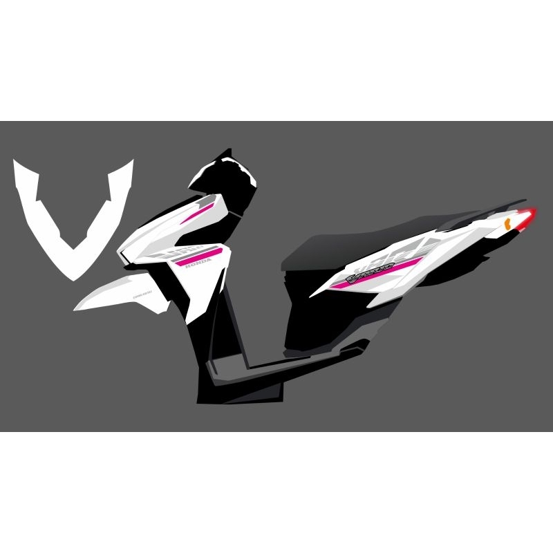 STRIPING STICKER VARIO LED OLD 125/150 TRANSPARAN ORIGINAL