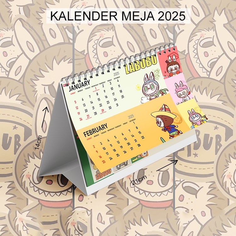

Kalender 2025 Motif LABUBU / Kalender Meja Ukuran (14,5 x 21,5 cm) Lengkap Dengan Tanggal Merah