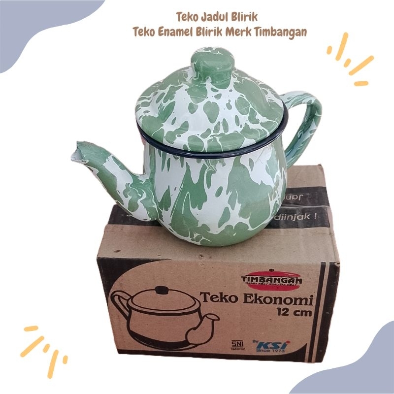 Teko Jadul Blirik | Teko Enamel Blirik Merk Timbangan