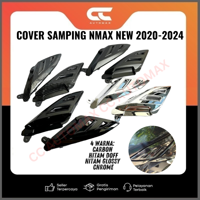 COVER SAMPING BODY NMAX NEW 2020-2024 TUTUP BODI PIJAKAN SIRIP HIU