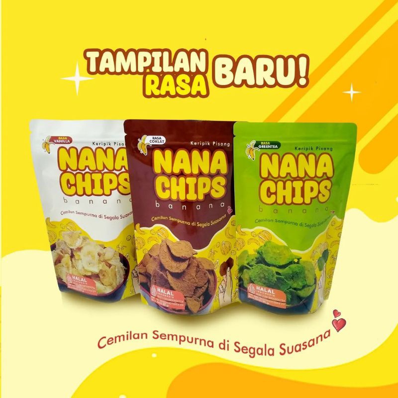 

kerpik pisang Nana chips paket 3pcs mix