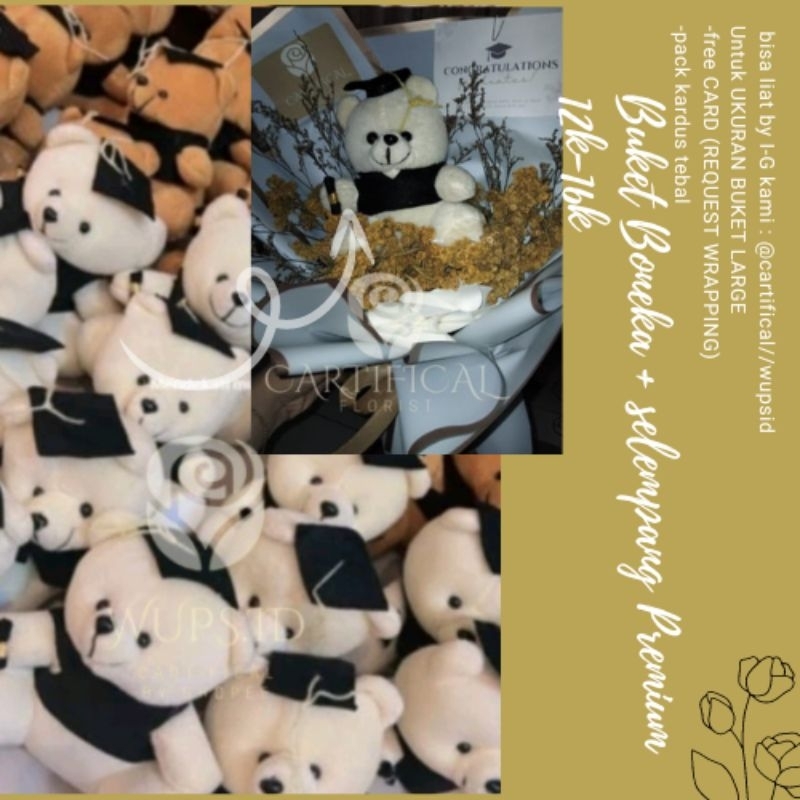 Grosir Promo Boneka Teddy Bear 15Cm/ Boneka Wisuda /Boneka Bear Mini//
