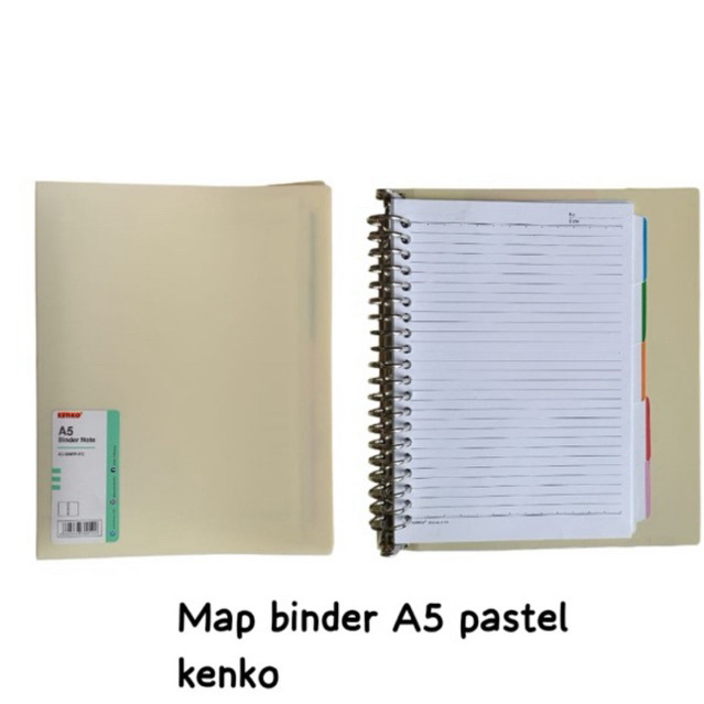 

Kenko Map Binder A5 Polos Color A5-BNPP-BC Ring Besi