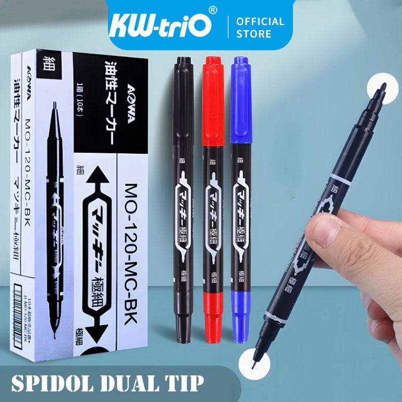 

Double Tip Permanent Marker Spidol permanen permanent marker Cepat kering tidak beracun Spidol Dua sisi / 2-tip 0.5mm/1.0mm