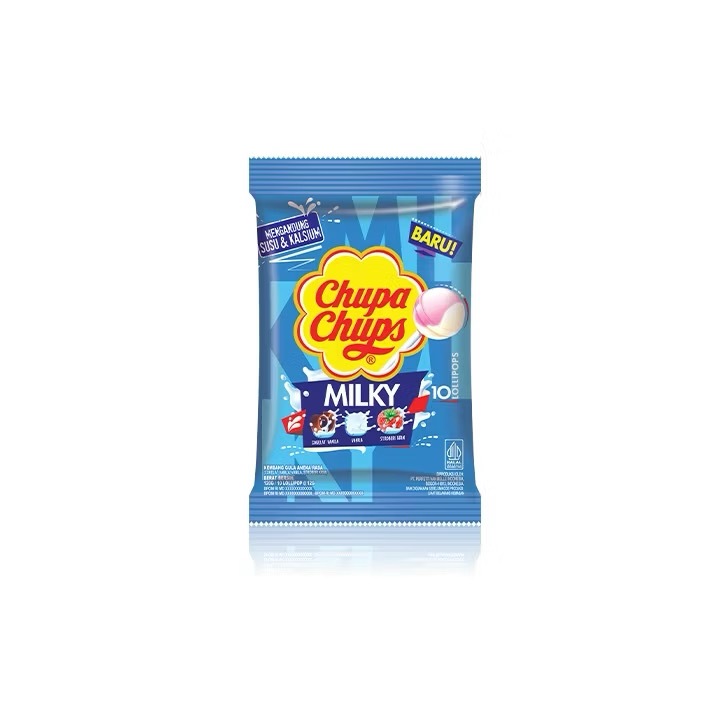 

Permen Chupa Chups Lollipops Milky 10 X 12 Gr - Permen Lolipop Susu Creamy by Jadoel_Snack