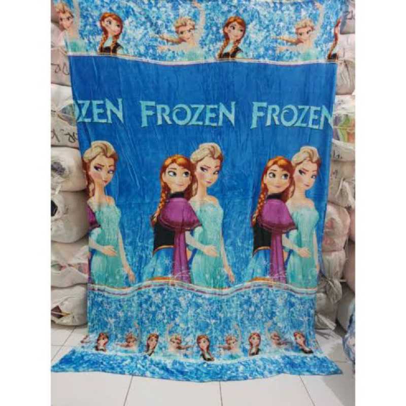 Selimut Tidur Anak Karakter frozen Ukuran 120x180 Terbaru