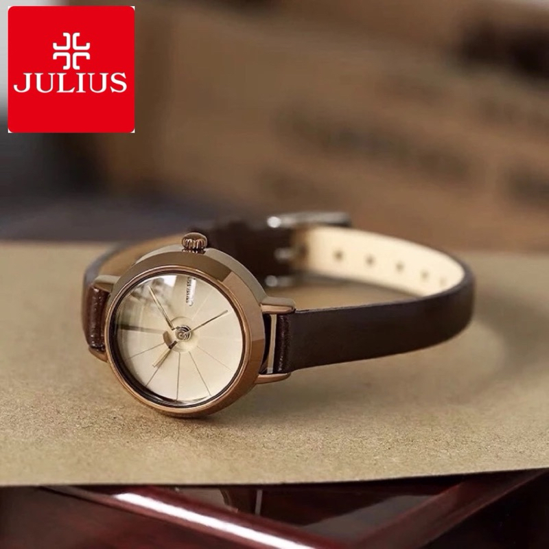 Jam Tangan Julius Wanita Original JA-979 Kulit asli Korea