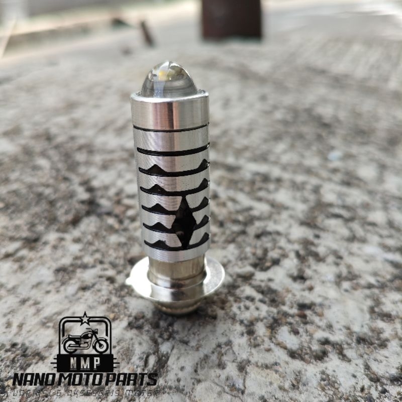 Lampu LED H6 Laser Hi/Low Lampu Utama Motor LED Laser H6 Universal Matic Bebek