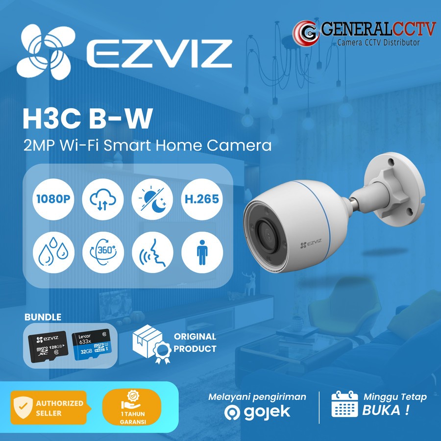 Ezviz H3C 2MP B-W AI-Powered Human Shape Detection Audio Pick-Up TU2T